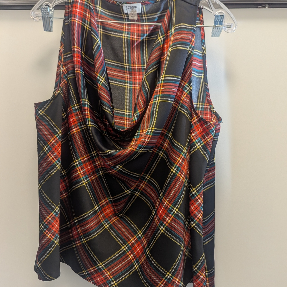 J. Crew Multicolor Plaid Top